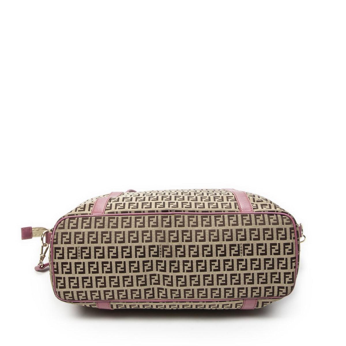 Fendi Square Shopping Tote Bag Beige Zucchino Canvas — view 6