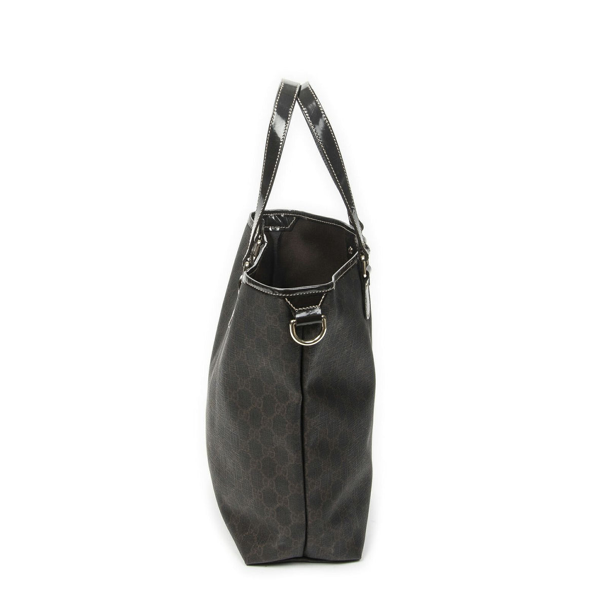 Gucci Open Tote Bag Dark Brown Supreme Canvas — view 3