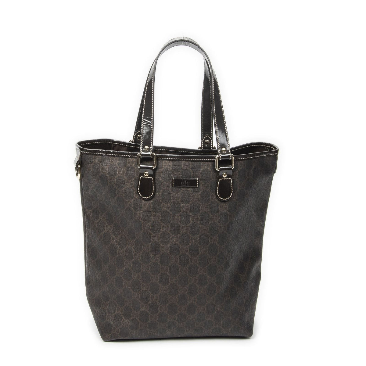 Gucci Open Tote Bag Dark Brown Supreme Canvas
