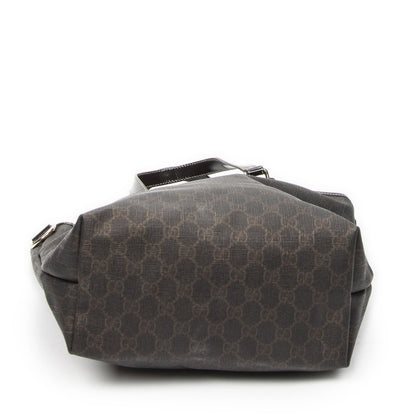 Gucci Open Tote Bag Dark Brown Supreme Canvas — view 6