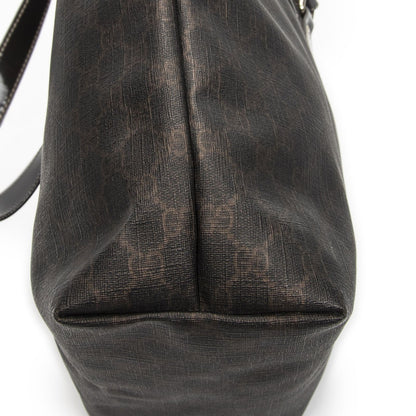 Gucci Open Tote Bag Dark Brown Supreme Canvas — view 7