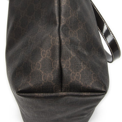 Gucci Open Tote Bag Dark Brown Supreme Canvas — view 8