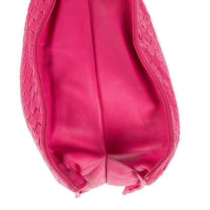 Bottega Veneta Zip Messenger Crossbody Pink Intrecciato Calfskin Leathera — view 8
