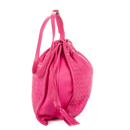 Bottega Veneta Zip Messenger Crossbody Pink Intrecciato Calfskin Leathera — view 3