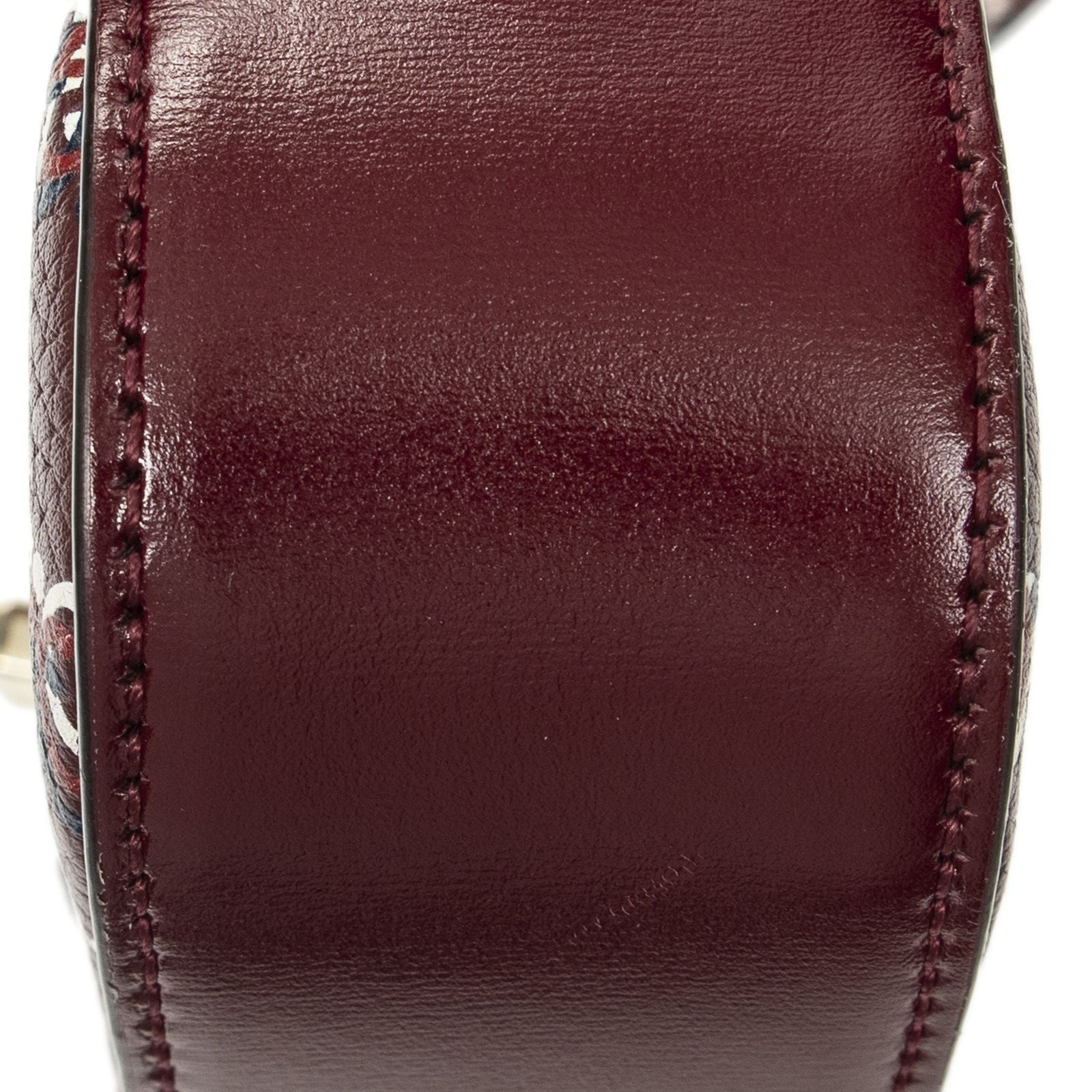 Gucci Mini Moon Side Hobo Burgundy Optical GG Printed Leathera — view 8