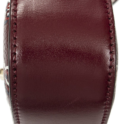 Gucci Mini Moon Side Hobo Burgundy Optical GG Printed Leathera — view 8