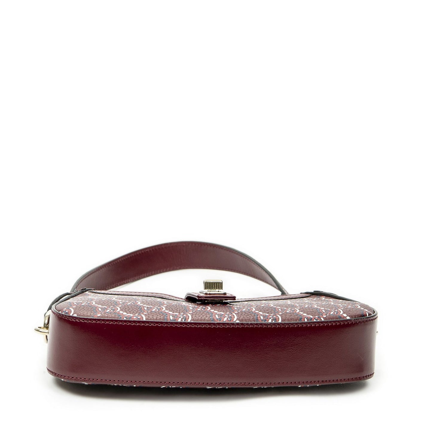 Gucci Mini Moon Side Hobo Burgundy Optical GG Printed Leathera — view 6