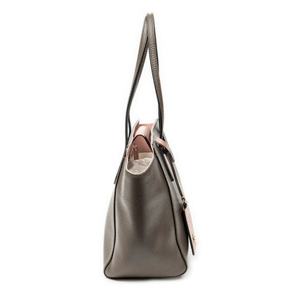 Gucci Small Swing Tote Bag Taupe Pink Grain Calfskin Leather — view 4