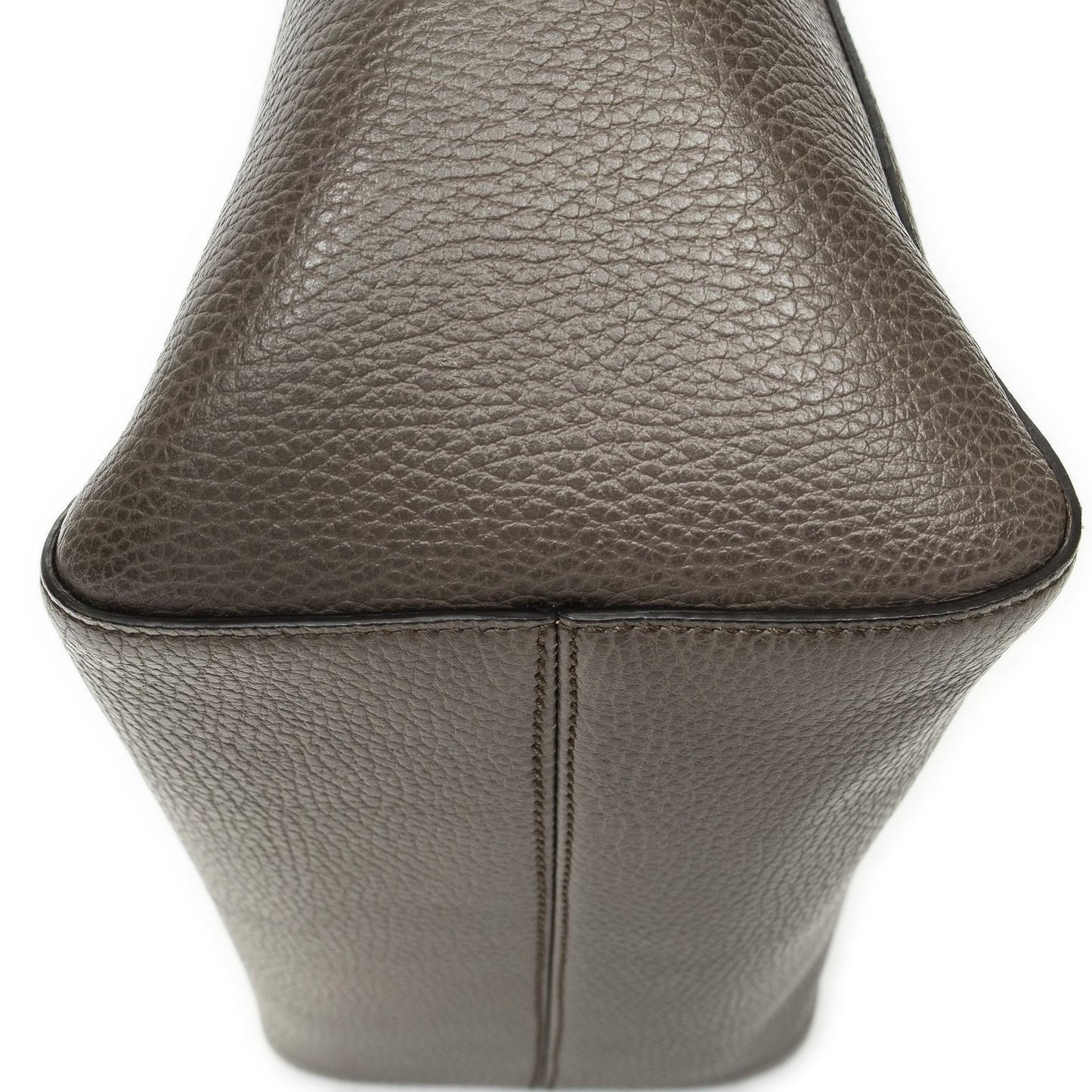 Gucci Small Swing Tote Bag Taupe Pink Grain Calfskin Leather — view 7