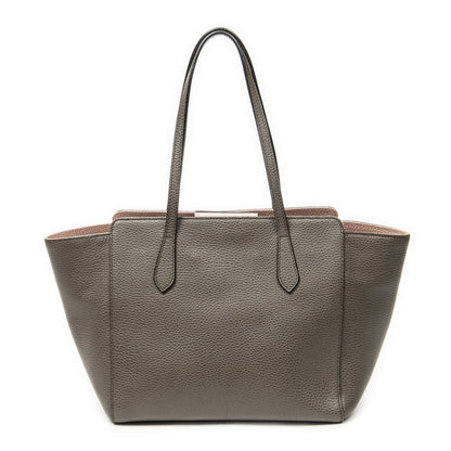 Gucci Small Swing Tote Bag Taupe Pink Grain Calfskin Leather — view 5