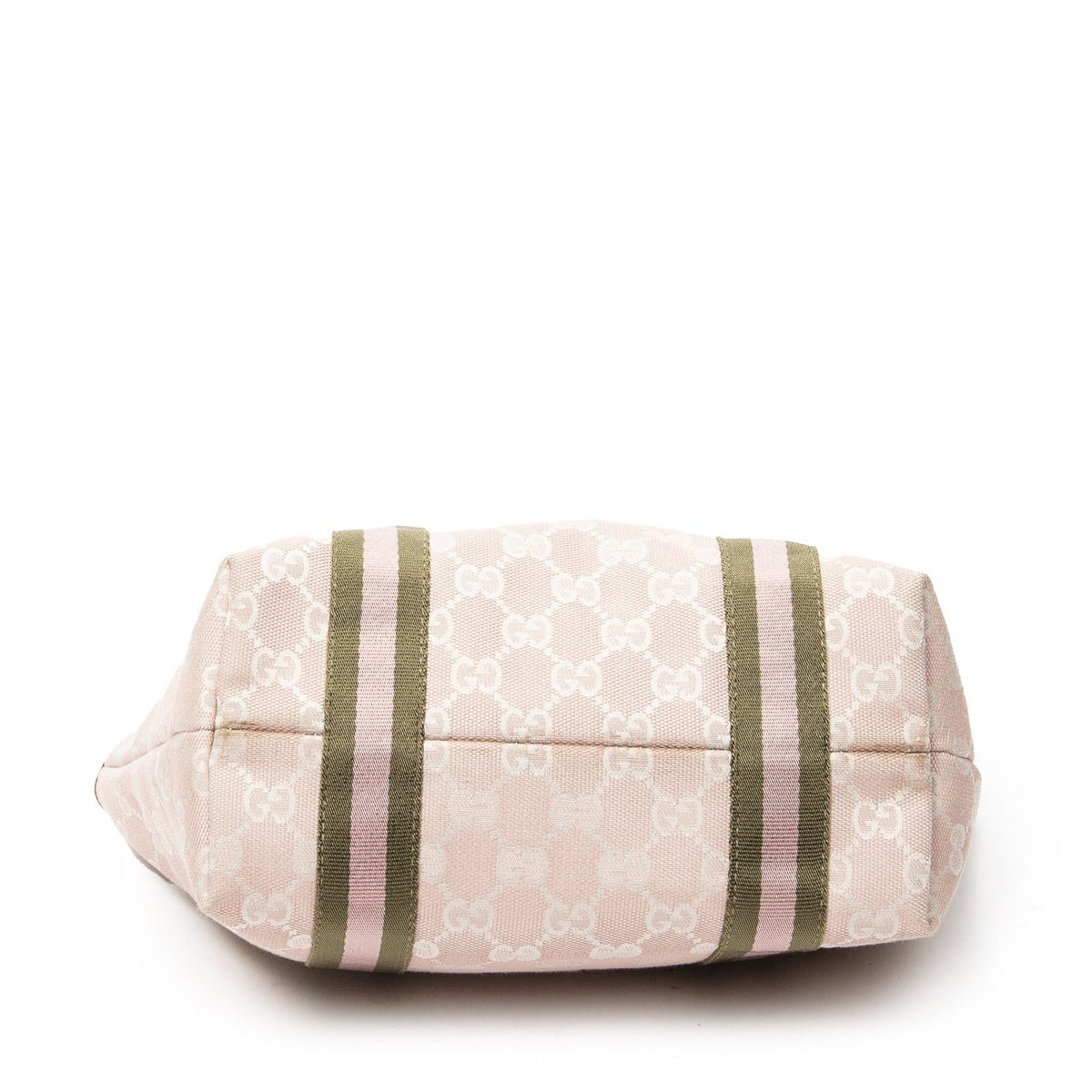 Gucci Mini Web Jolicoeur Tote Bag Pink White GG Canvas — view 6