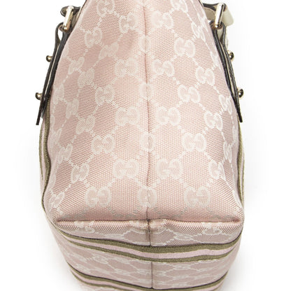 Gucci Mini Web Jolicoeur Tote Bag Pink White GG Canvas — view 8