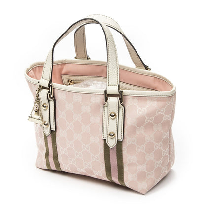 Gucci Mini Web Jolicoeur Tote Bag Pink White GG Canvas — view 2