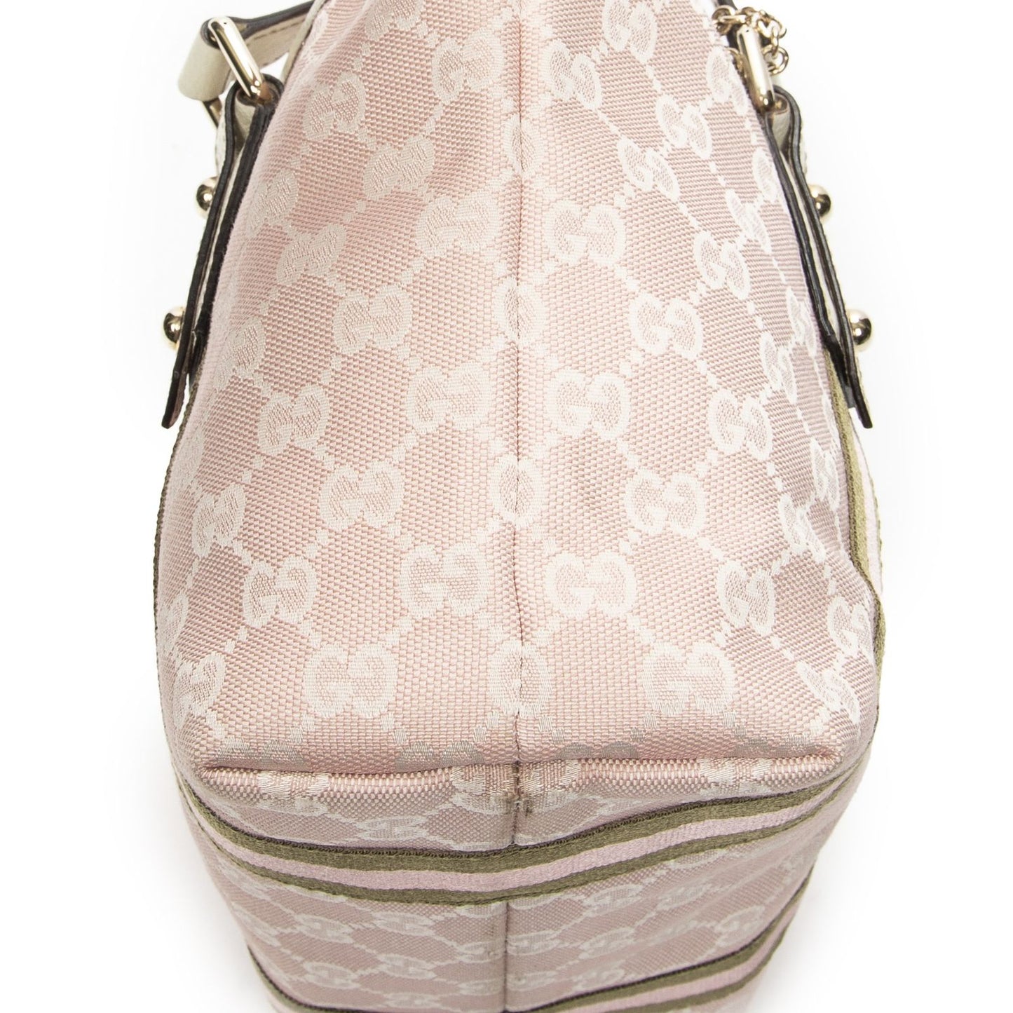 Gucci Mini Web Jolicoeur Tote Bag Pink White GG Canvas — view 7