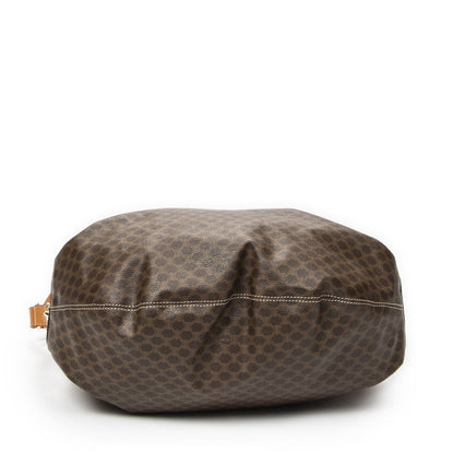 Celine Vintage Mini Zip Hobo Brown Macadam Canvas — view 6