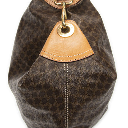 Celine Vintage Mini Zip Hobo Brown Macadam Canvas — view 8