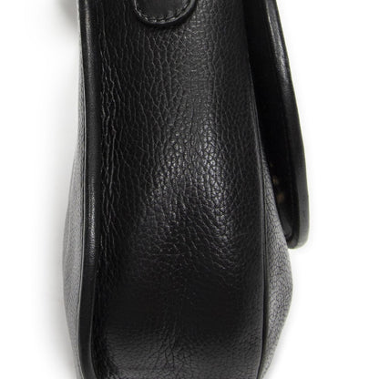 Gucci Vintage Flap Bag Crossbody Black Grain Calfskin Leather — view 7