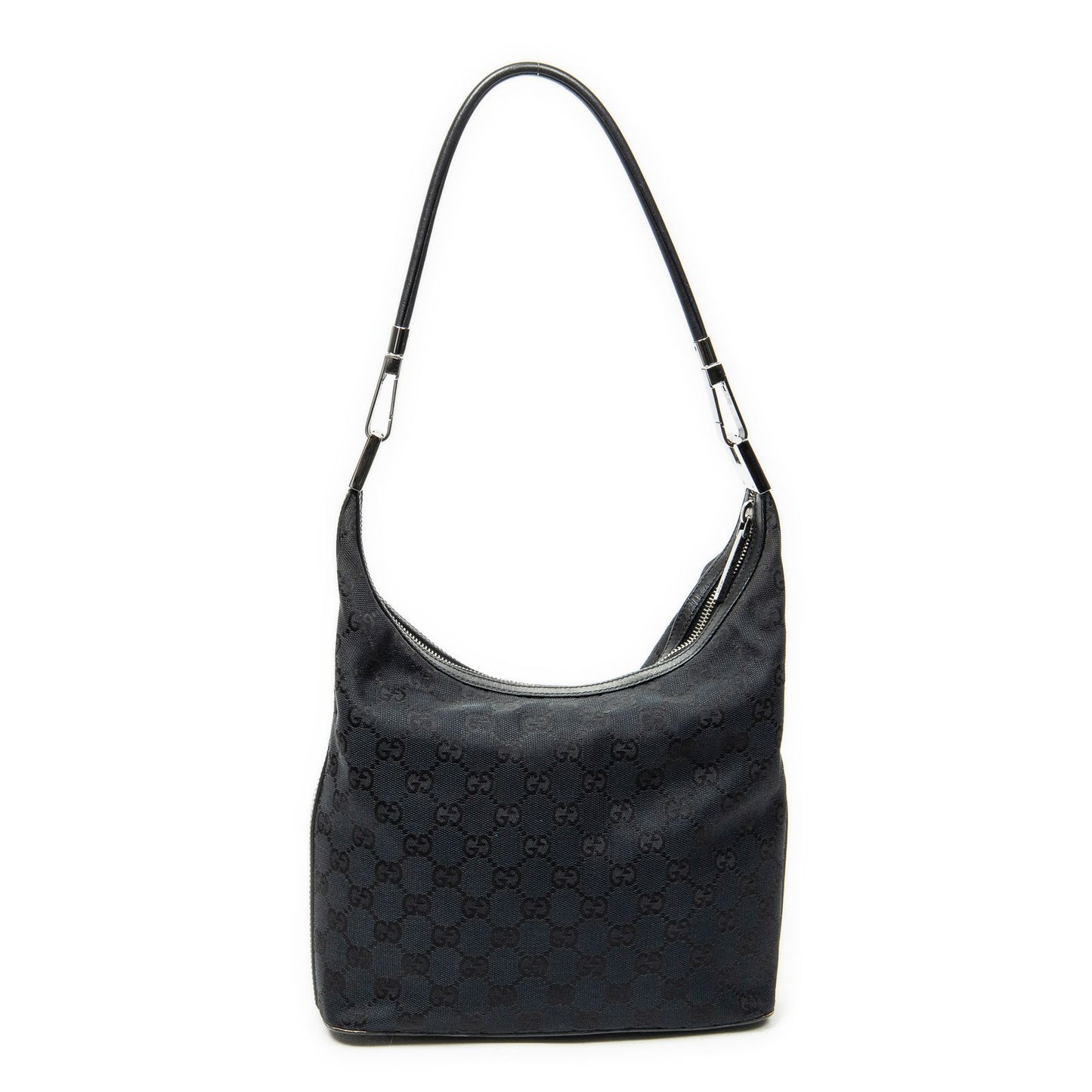 Gucci Zip Hobo Black GG Canvas — view 5