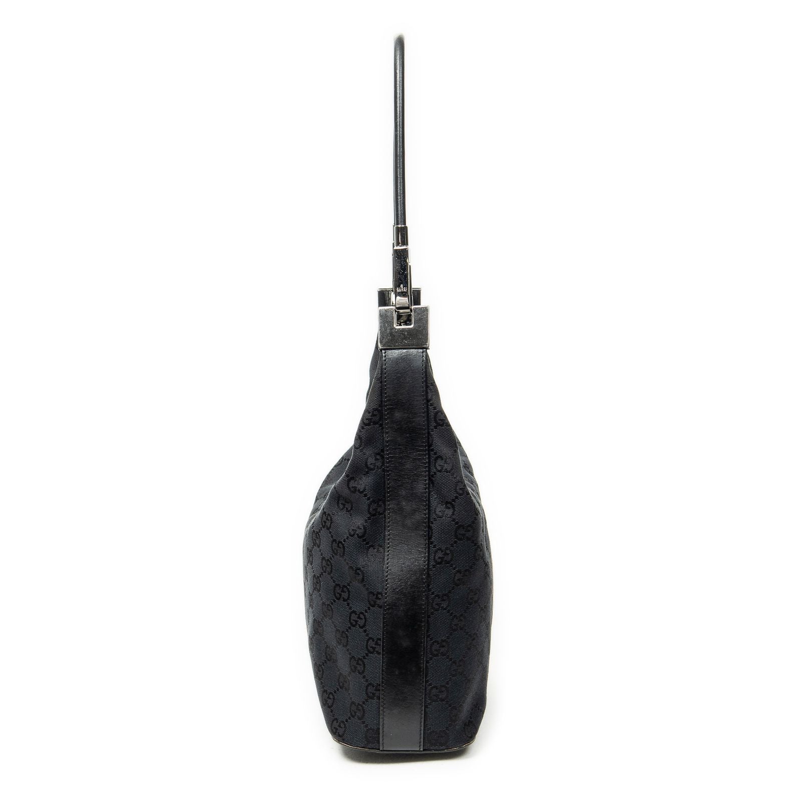 Gucci Zip Hobo Black GG Canvas — view 3