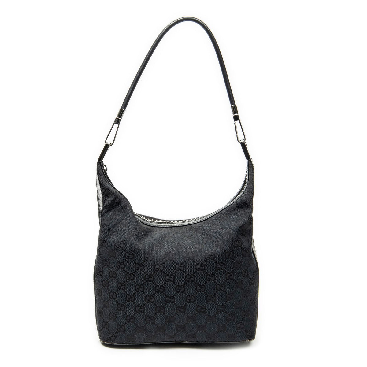 Gucci Zip Hobo Black GG Canvas