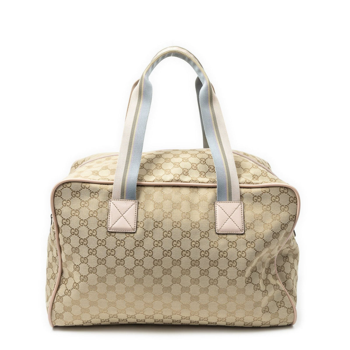 Gucci Web Collapsible Duffle Beige GG Canvas — view 5