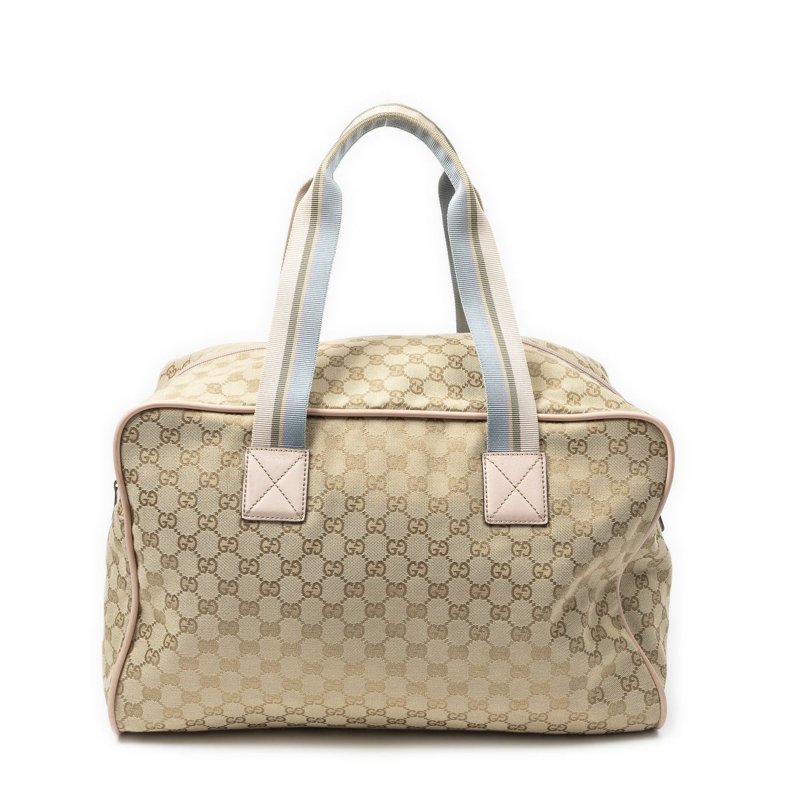 Gucci Web Collapsible Duffle Beige GG Canvas — view 5