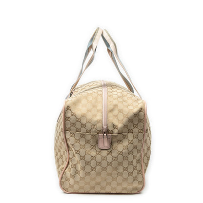 Gucci Web Collapsible Duffle Beige GG Canvas — view 3