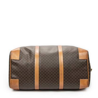 Celine Vintage Large Travel Boston Brown Macadam Canvas Handbag — view 6