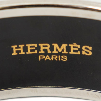Hermes Enamel Bangle Lilac Silver Plated Bracelet — view 4