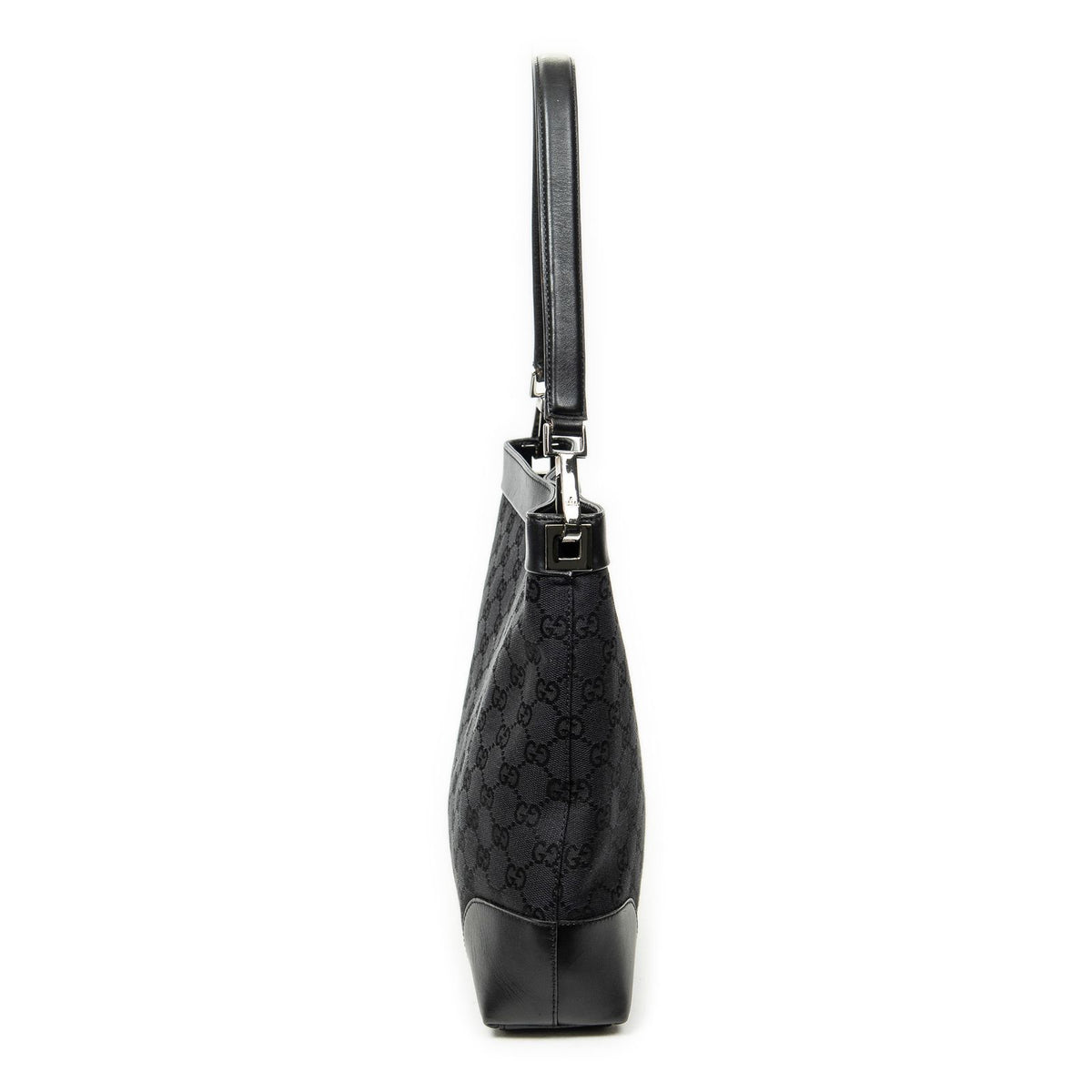 Gucci Shoulder Hobo Black GG Canvas — view 3