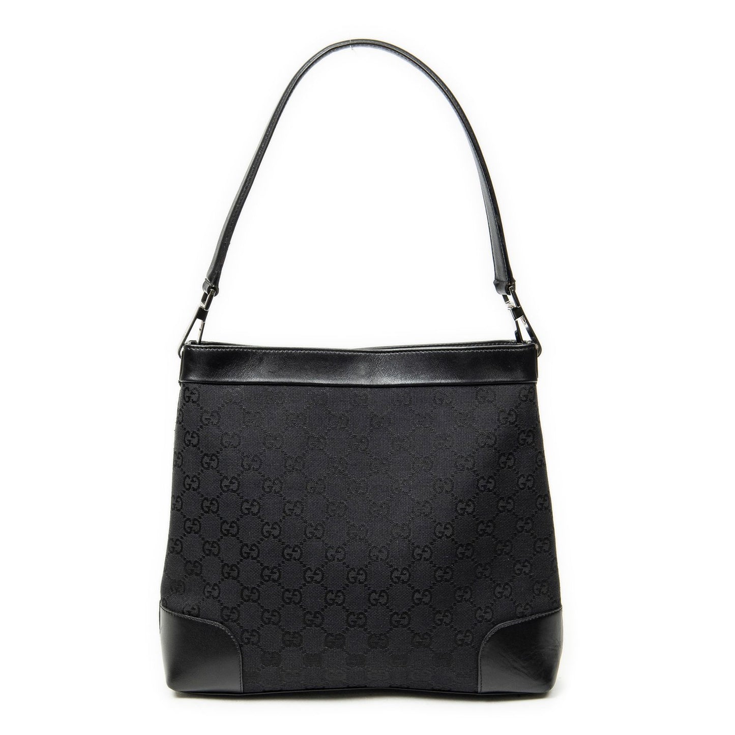 Gucci Shoulder Hobo Black GG Canvas — view 5