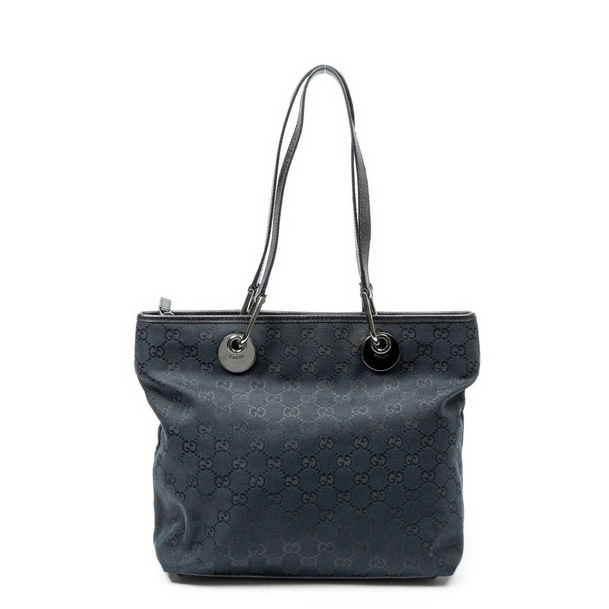 Gucci Eclipse Tote Bag Black GG Canvas