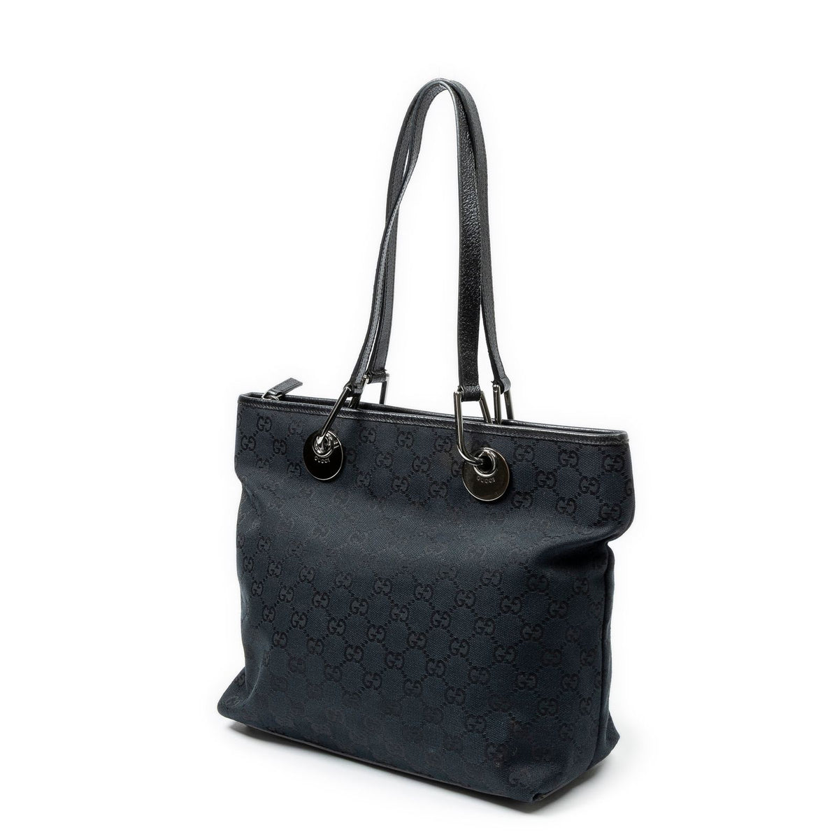 Gucci Eclipse Tote Bag Black GG Canvas — view 2