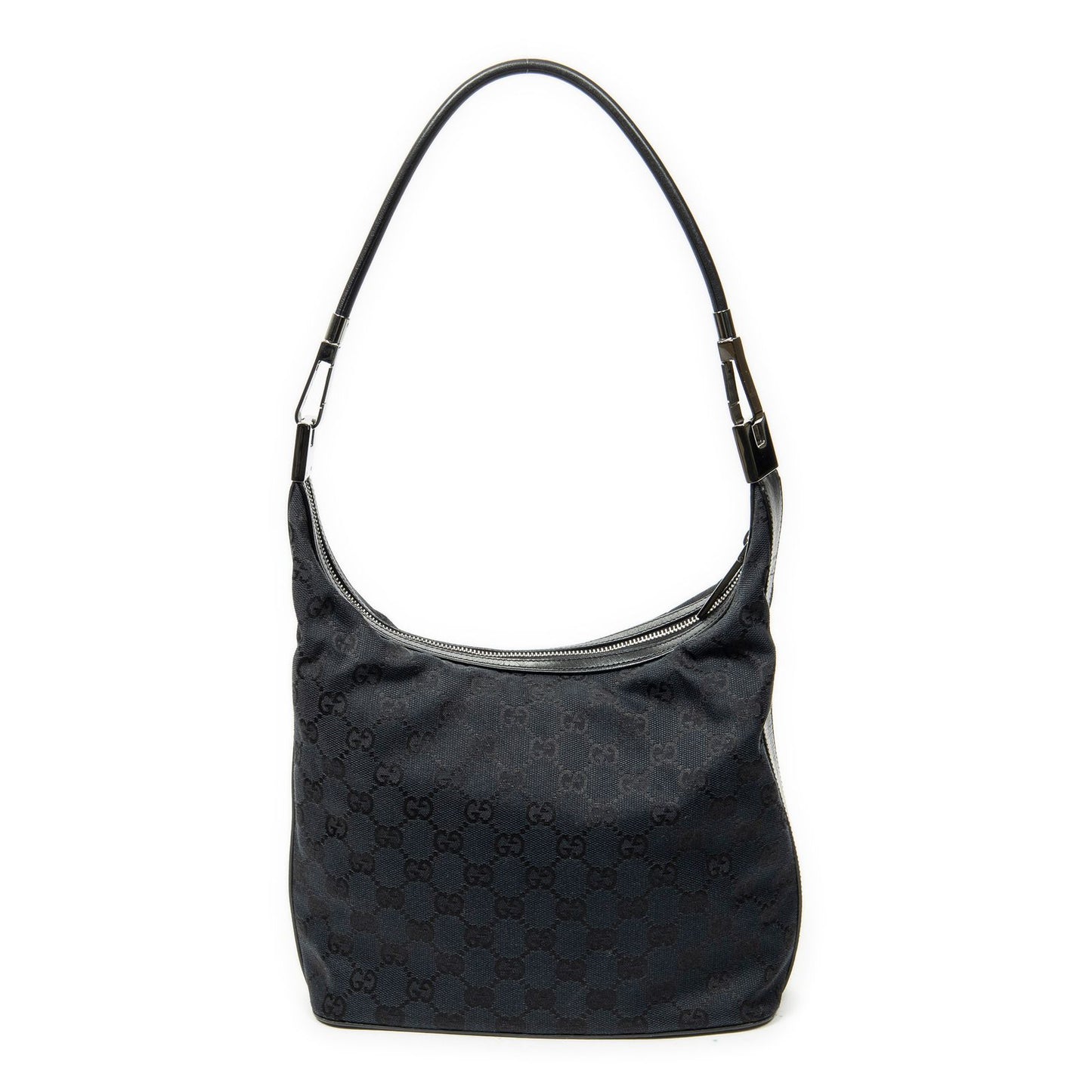 Gucci Zip Hobo Black GG Canvas — view 5