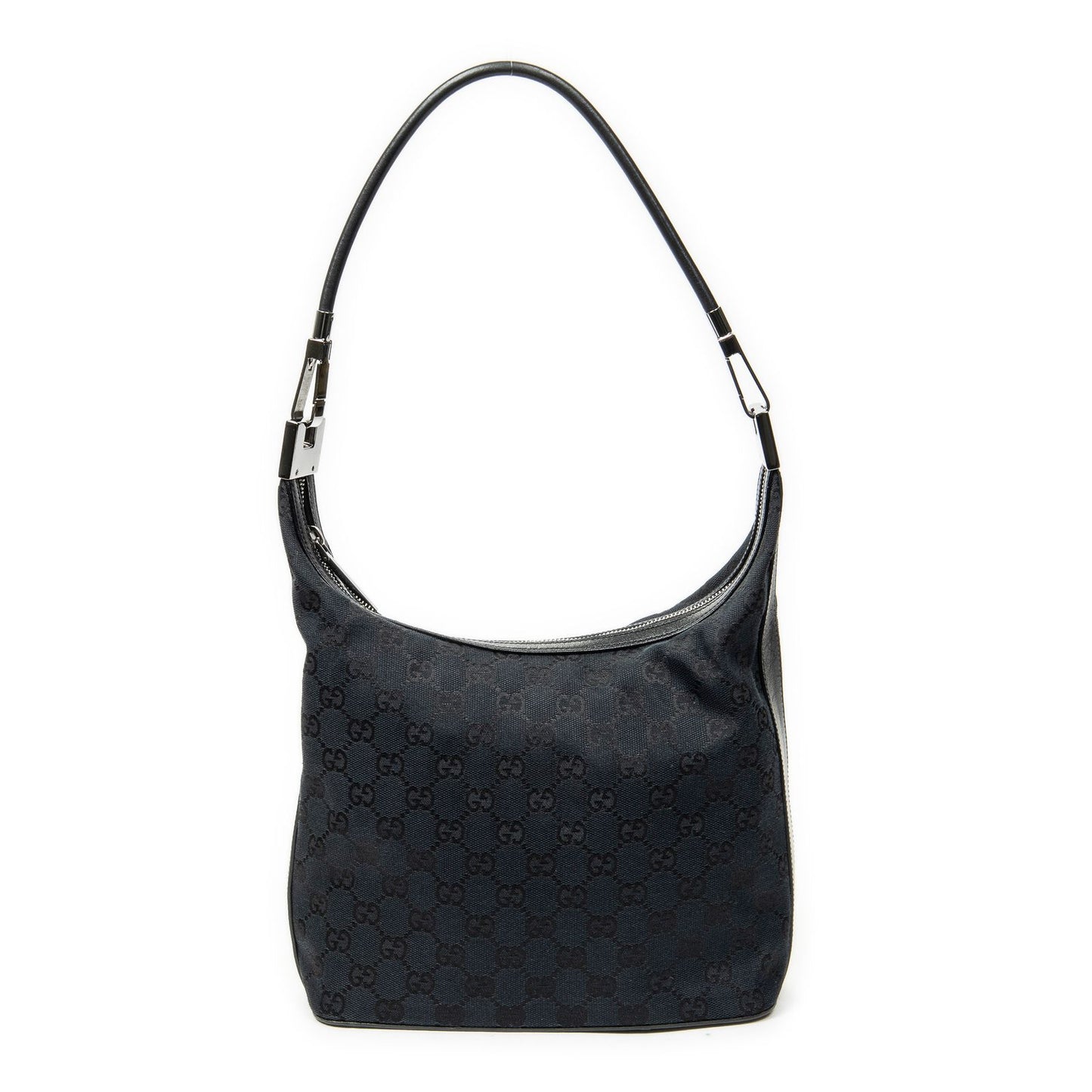 Gucci Zip Hobo Black GG Canvas