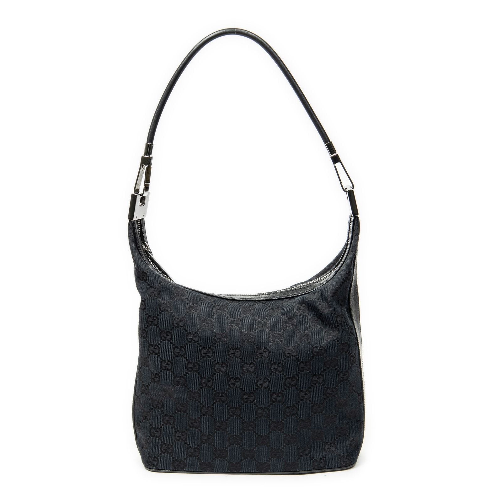 Gucci Zip Hobo Black GG Canvas