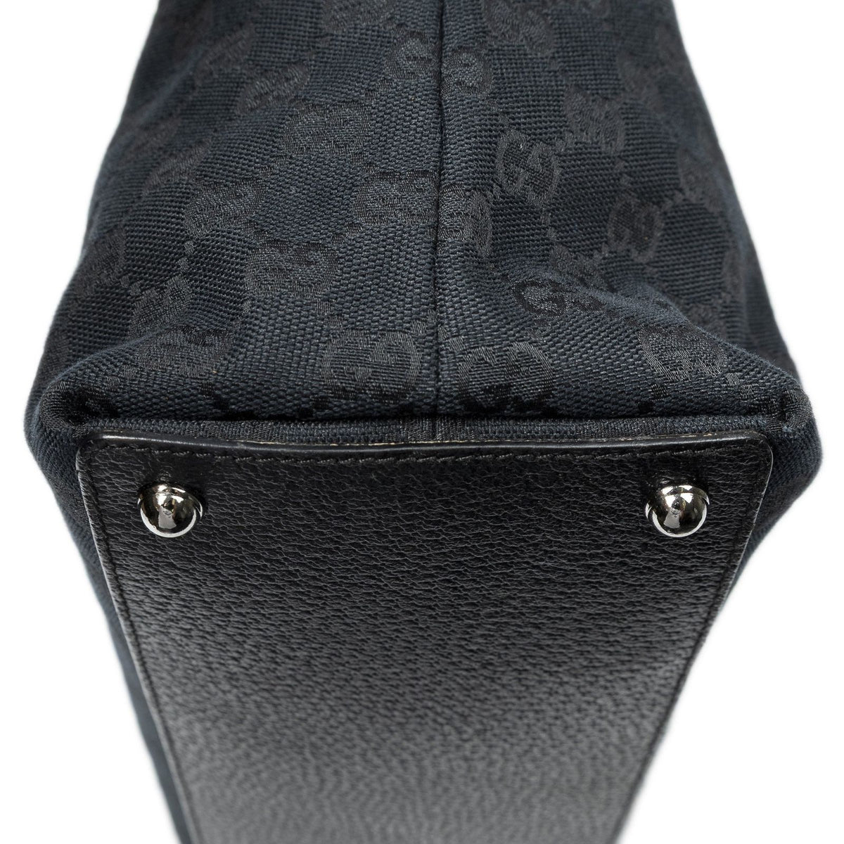 Gucci Eclipse Tote Bag Black GG Canvas — view 8