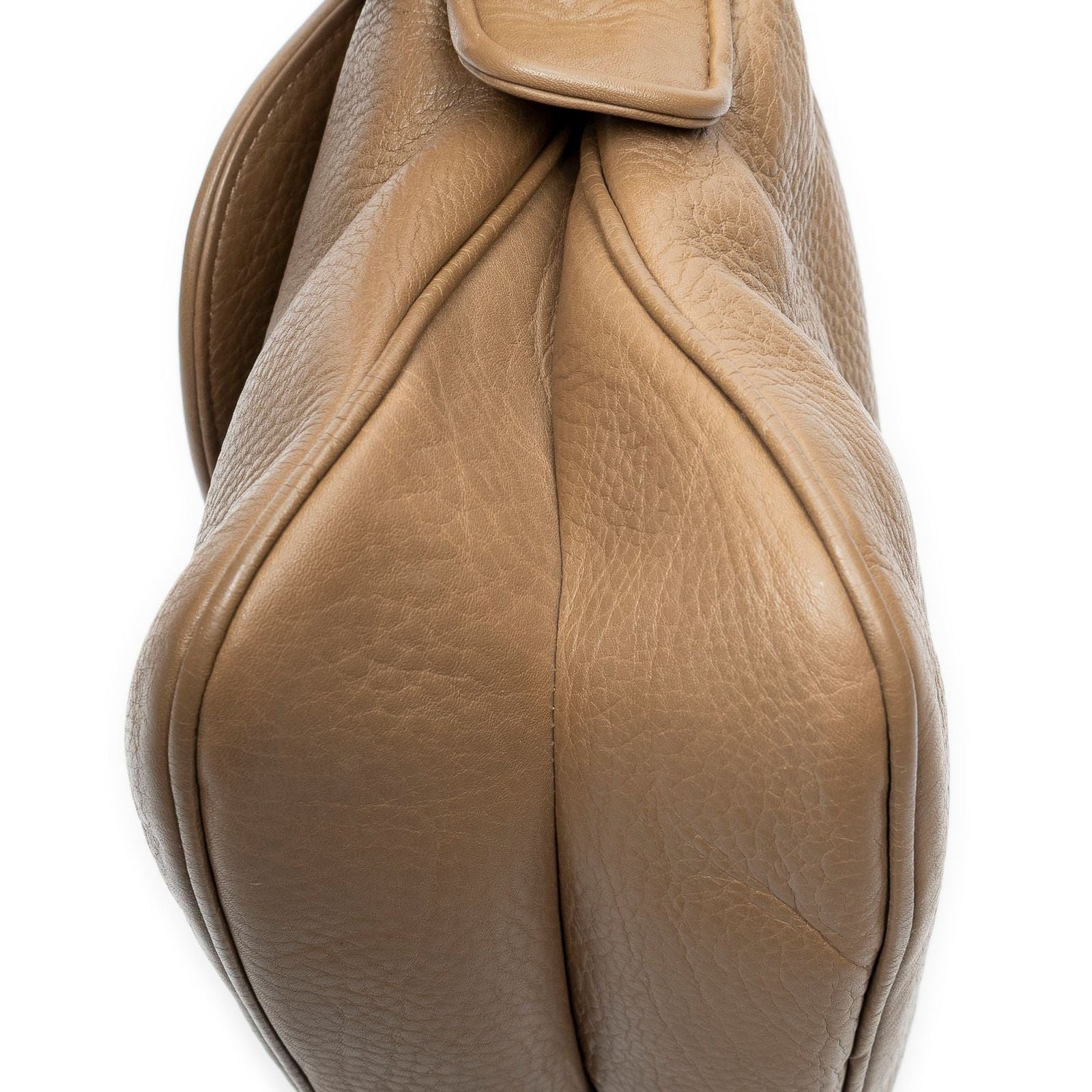 Gucci Flap Bag Brown Grain Calfskin Leather — view 7