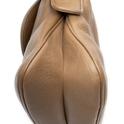 Gucci Flap Bag Brown Grain Calfskin Leather — view 7