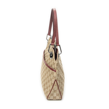 Gucci Eclipse Tote Bag Beige Burgundy GG Canvas — view 3