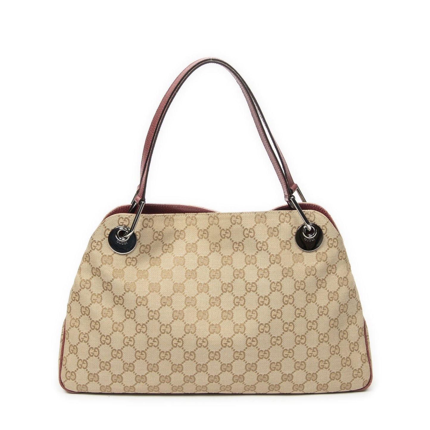 Gucci Eclipse Tote Bag Beige Burgundy GG Canvas — view 5