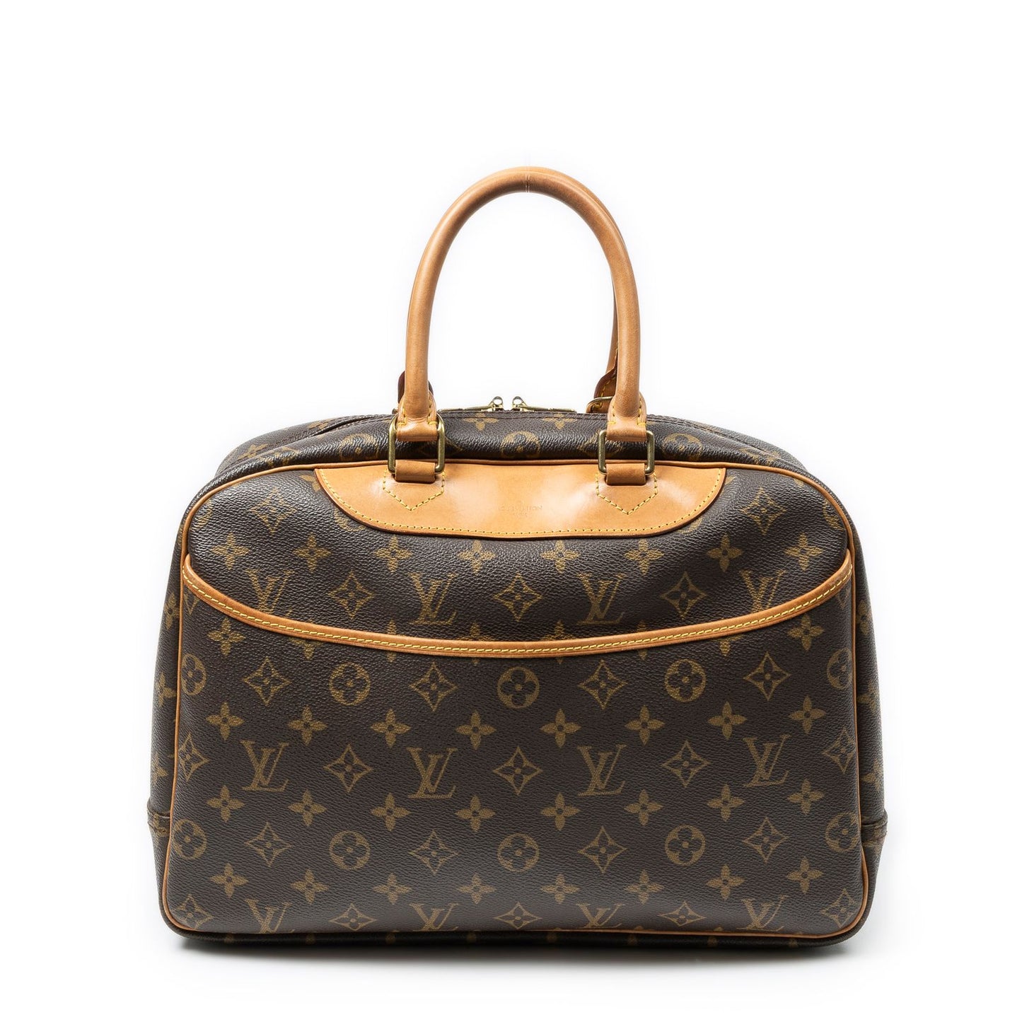 Louis Vuitton Deauville Brown Monogram Canvas Handbag