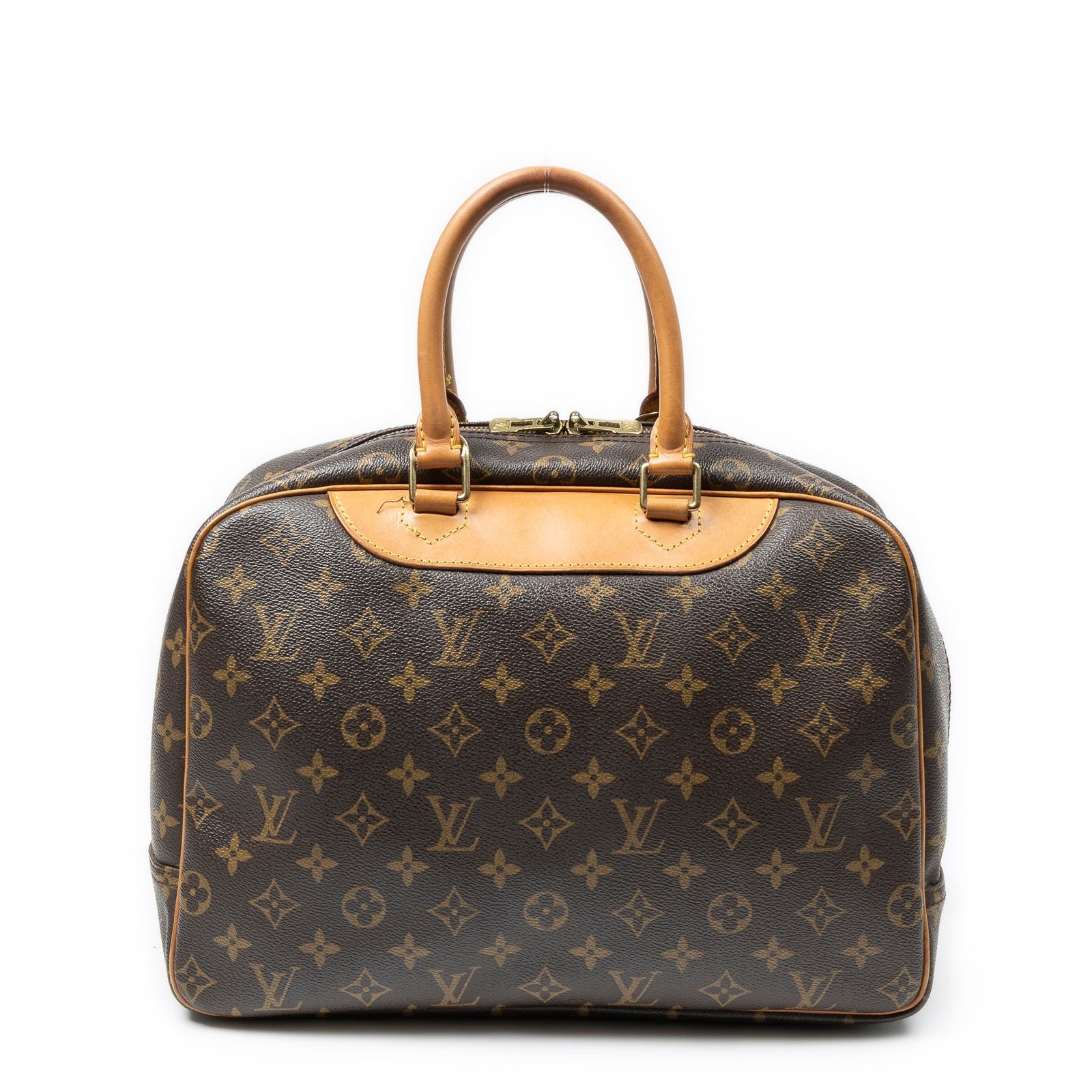 Louis Vuitton Deauville Brown Monogram Canvas Handbag — view 5