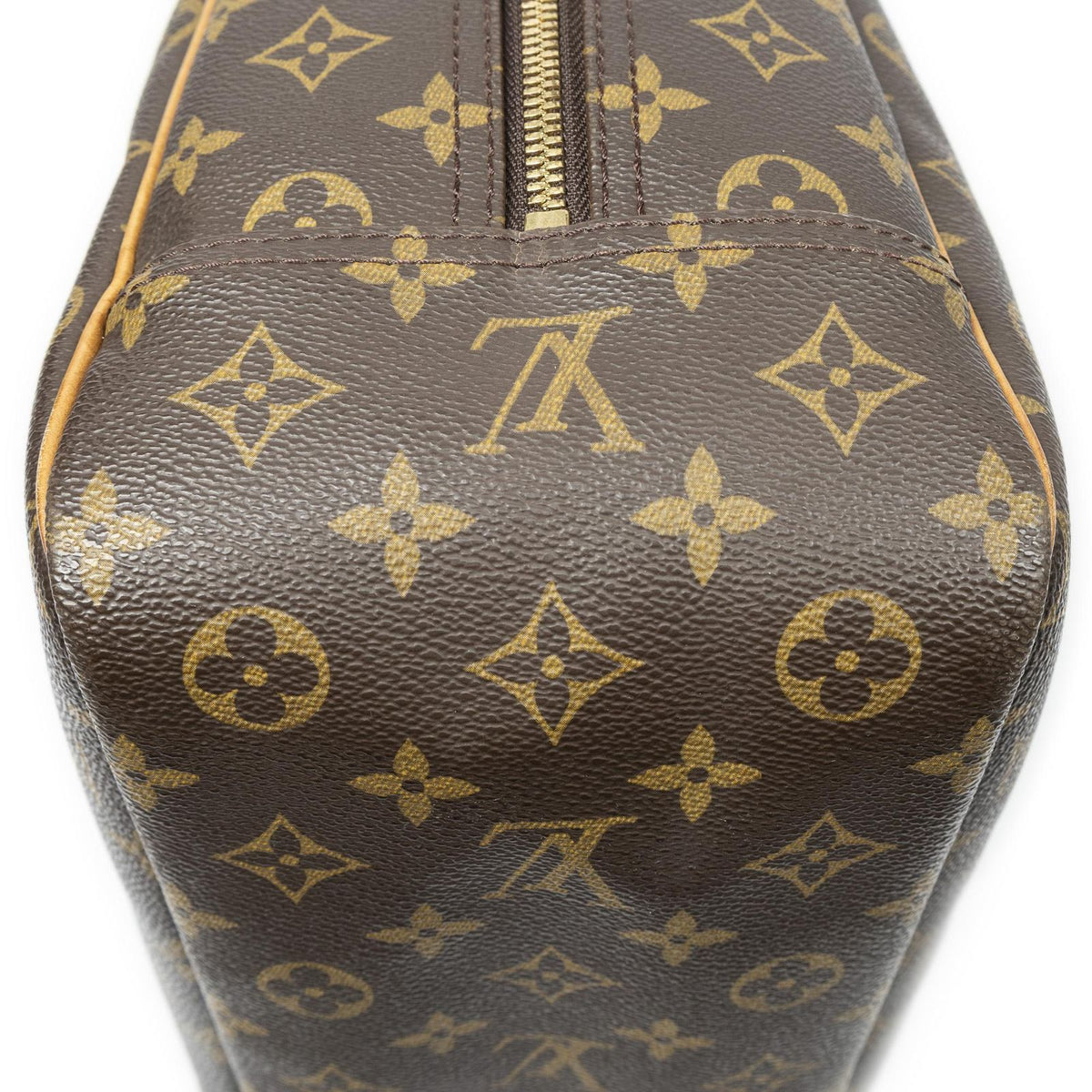 Louis Vuitton Deauville Brown Monogram Canvas Handbag — view 8