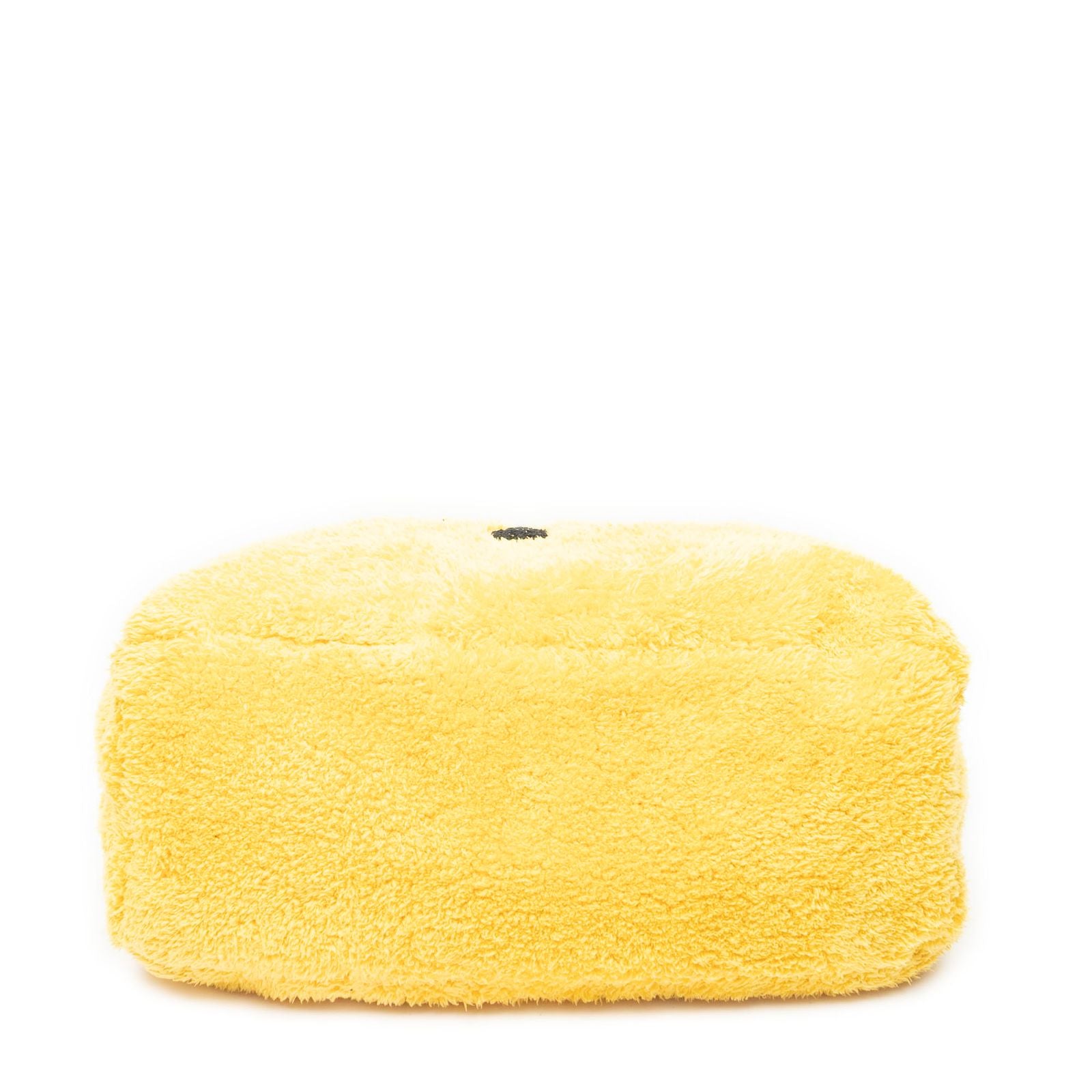 Prada Logo Terry Cloth Tote Bag Yellow Sheep — view 6