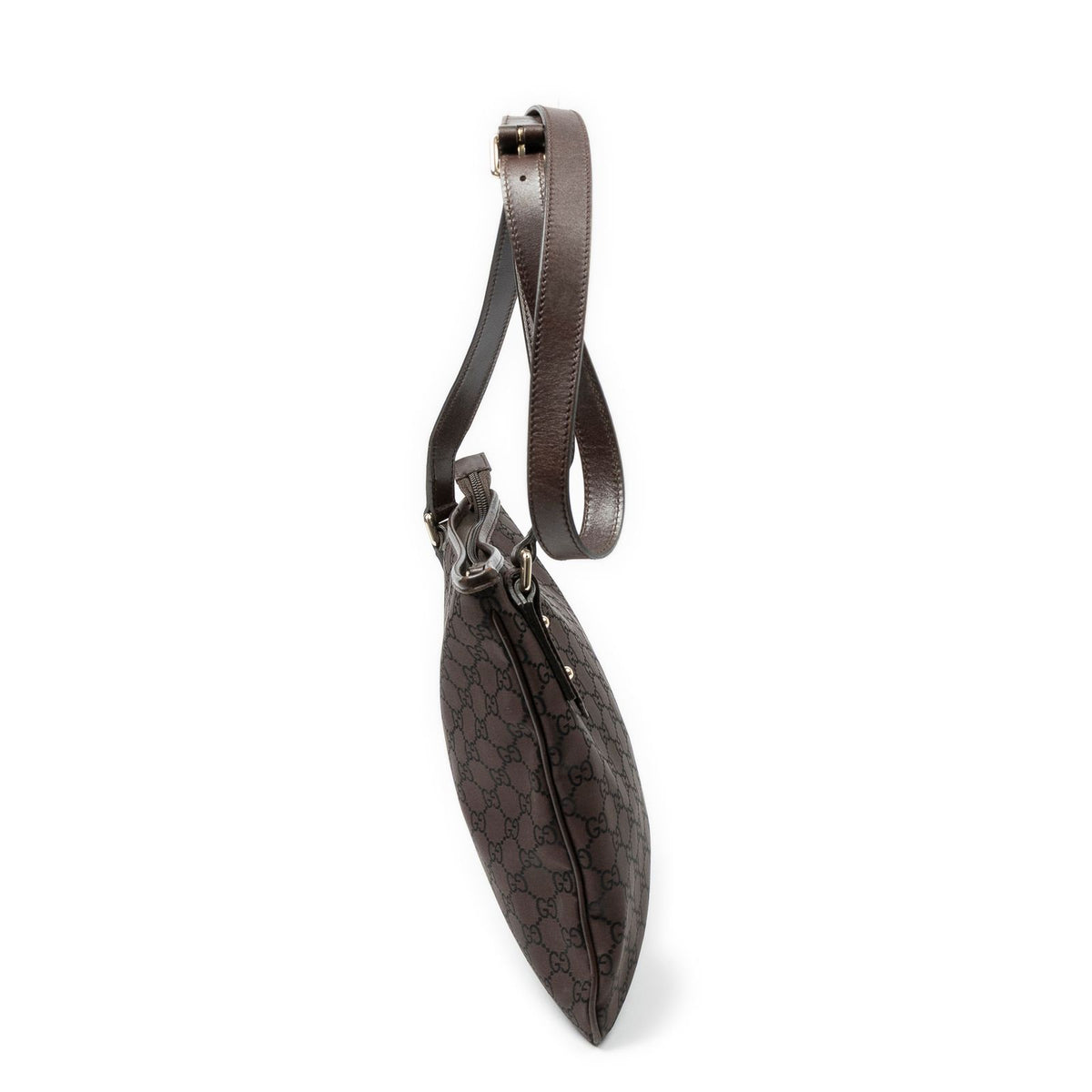 Gucci Cross Belt Bag Brown GG Nylon Canvas — view 4