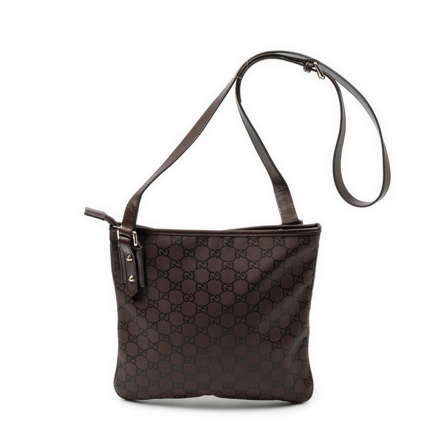 Gucci Cross Belt Bag Brown GG Nylon Canvas — view 5