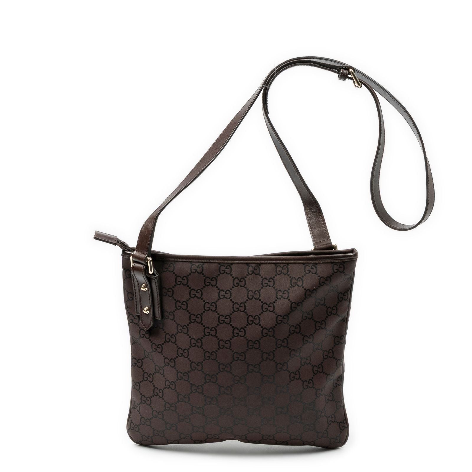 Gucci Cross Belt Bag Brown GG Nylon Canvas — view 5