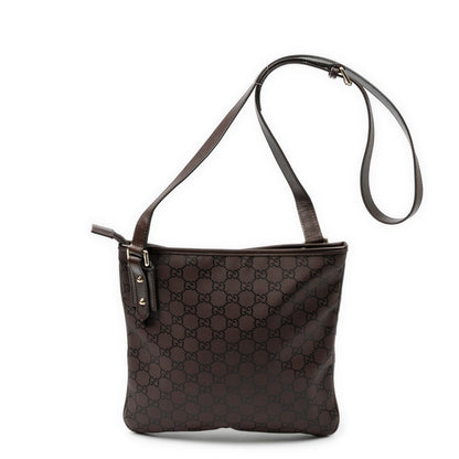 Gucci Cross Belt Bag Brown GG Nylon Canvas — view 5