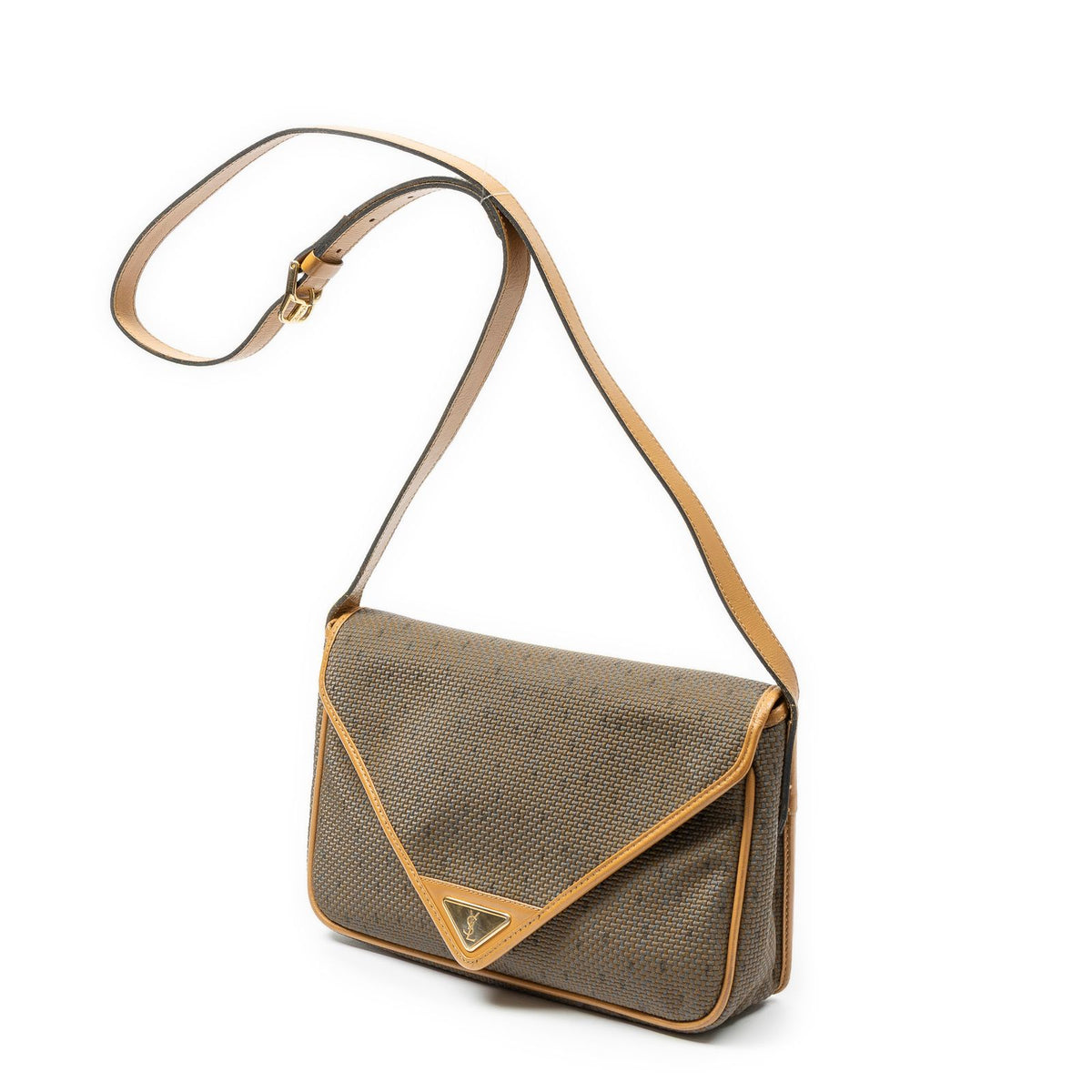 Saint Laurent Vintage Flap Bag Crossbody Tang Gogh Canvas — view 2
